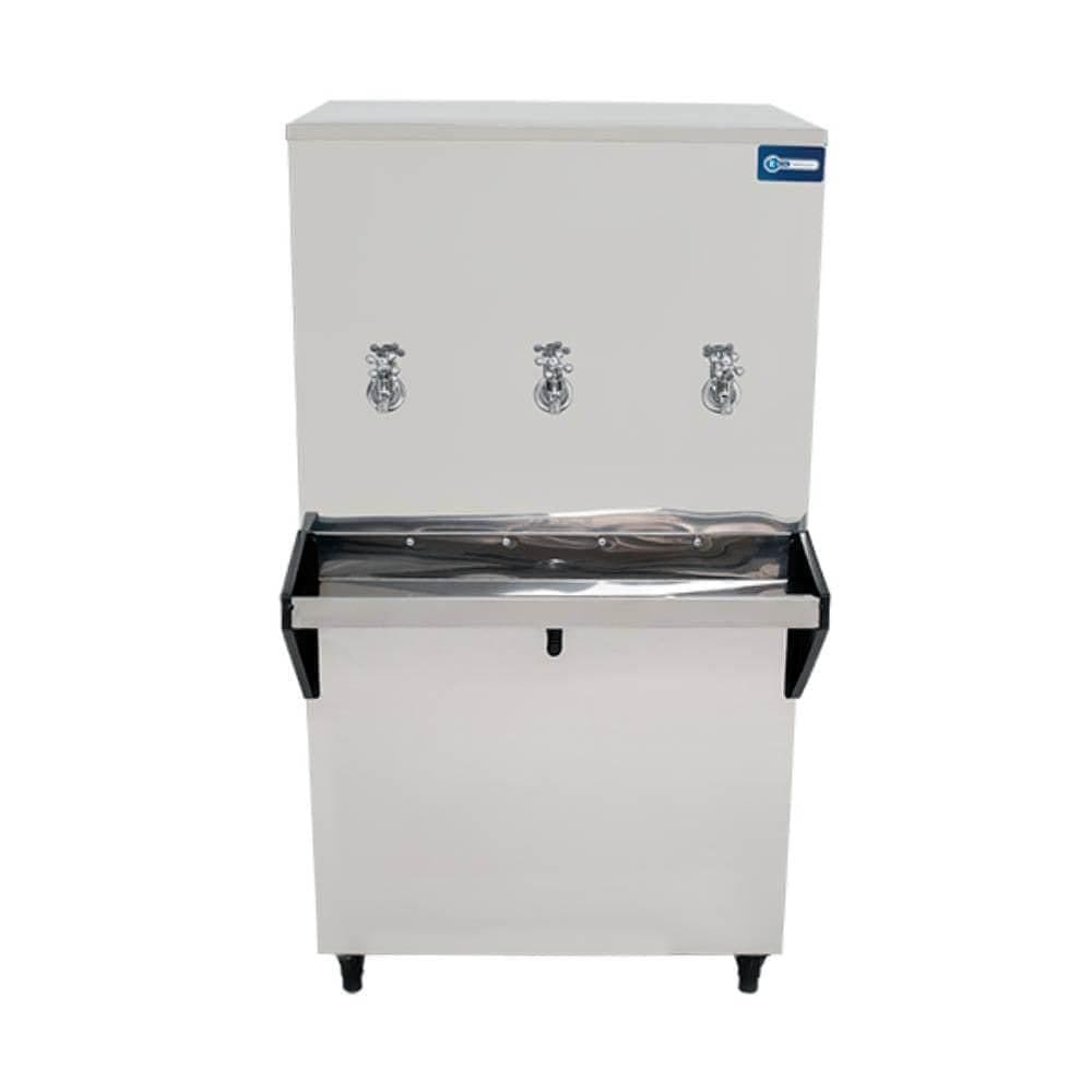 Bebedouro Industrial de Coluna Knox 100 Litros 2 Torneiras Geladas e 1 Torneira Natural Inox - 110V