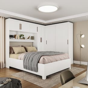 Quarto Modulado Casal com Cama 7 Portas Belém Carioca Móveis