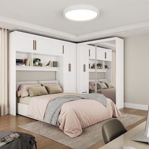 Quarto Modulado Casal com Espelho 7 Portas Belém Premium Carioca Móveis