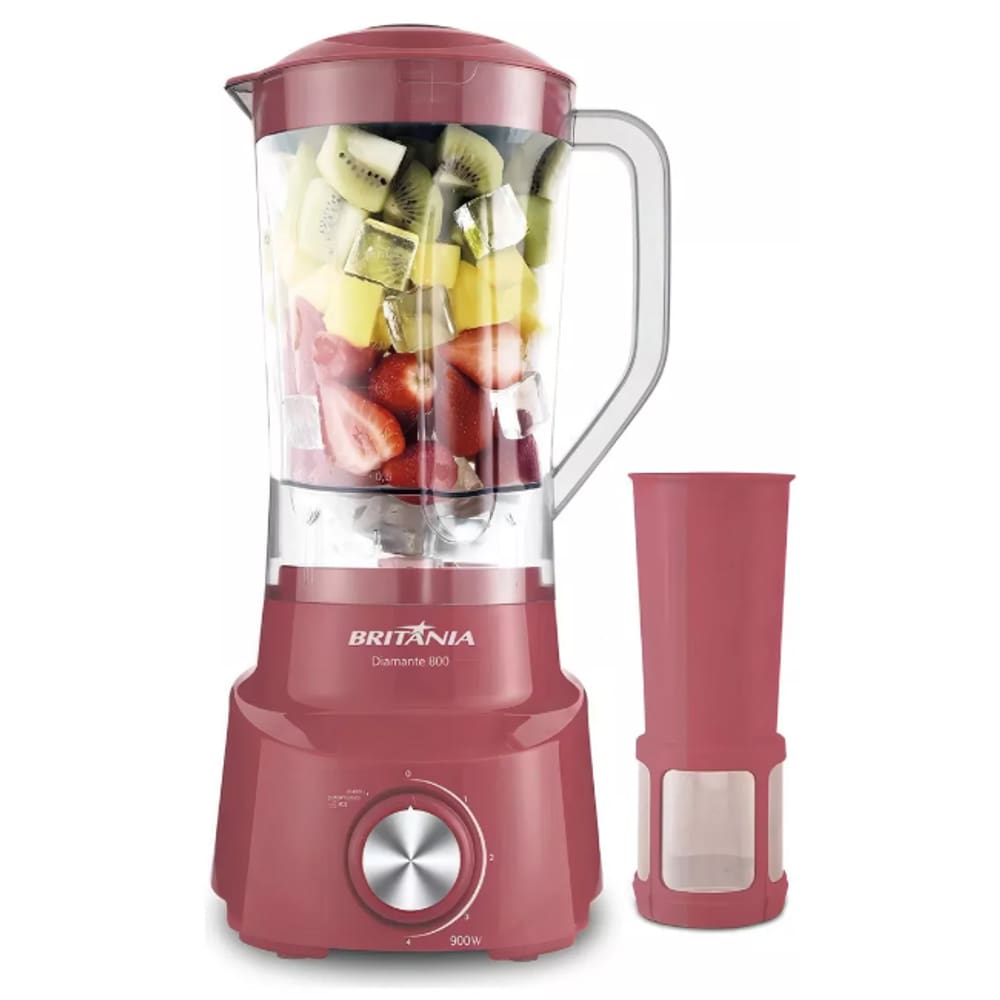 Liquidificador Britania Ultra Turbo Rosa 800W 2.6L 220V