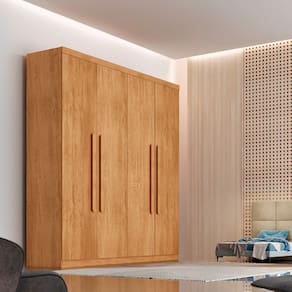 Guarda Roupa Casal 4 Portas em MDF Imperio Rufato