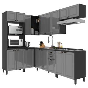 Cozinha Modulada de Canto Firenze 7 Peças com Torre Quente 2 Fornos - Indékes