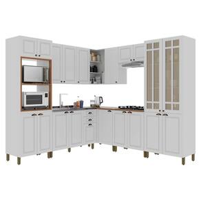 Cozinha Modulada de Canto Firenze 8 Peças com Torre Quente 2 Fornos - Indékes