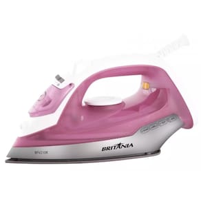 Ferro de Passar a Vapor Britania 220v Rosa Antiaderente 1200W