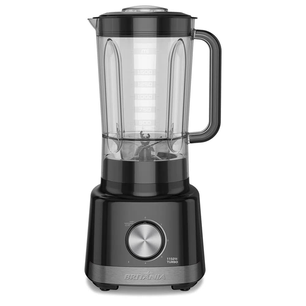 LIQUIDIFICADOR BRITANIA ULTRA TURBO 4 VELOCIDADES 1150W preto 127V