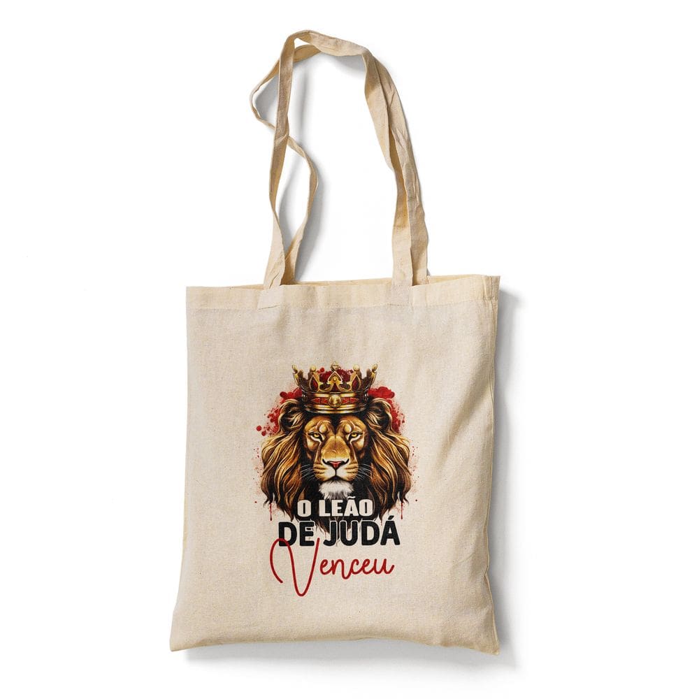 Ecobag Bolsa Sacola Tema Relisioso Leão de Judá Venceu