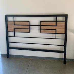 Cabeceira De Cama Queen Aço/Mdf Estilo Industrial Mobbili Cb-06