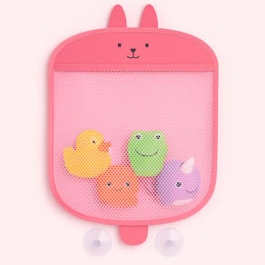 Porta Brinquedos De Banho Bebê Saco Organizador C/ Ventosa