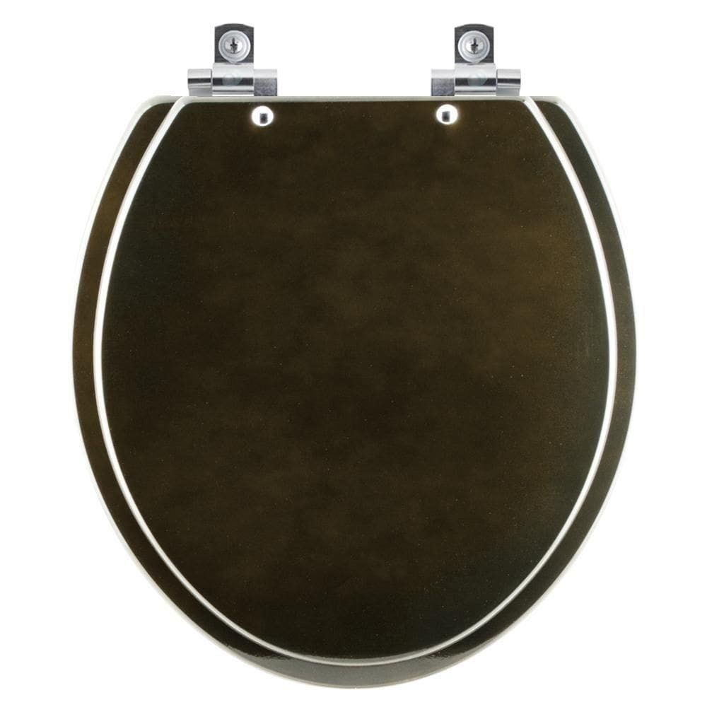 Assento Sanitário Com Fechamento Lento Convencional Oval Marrom Degrade Para Vaso Ideal Standard