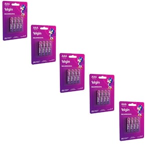 Kit Com 5 Cartelas De Pilhas Recarregaveis Aaa 900mah C/4 82169 Elgin