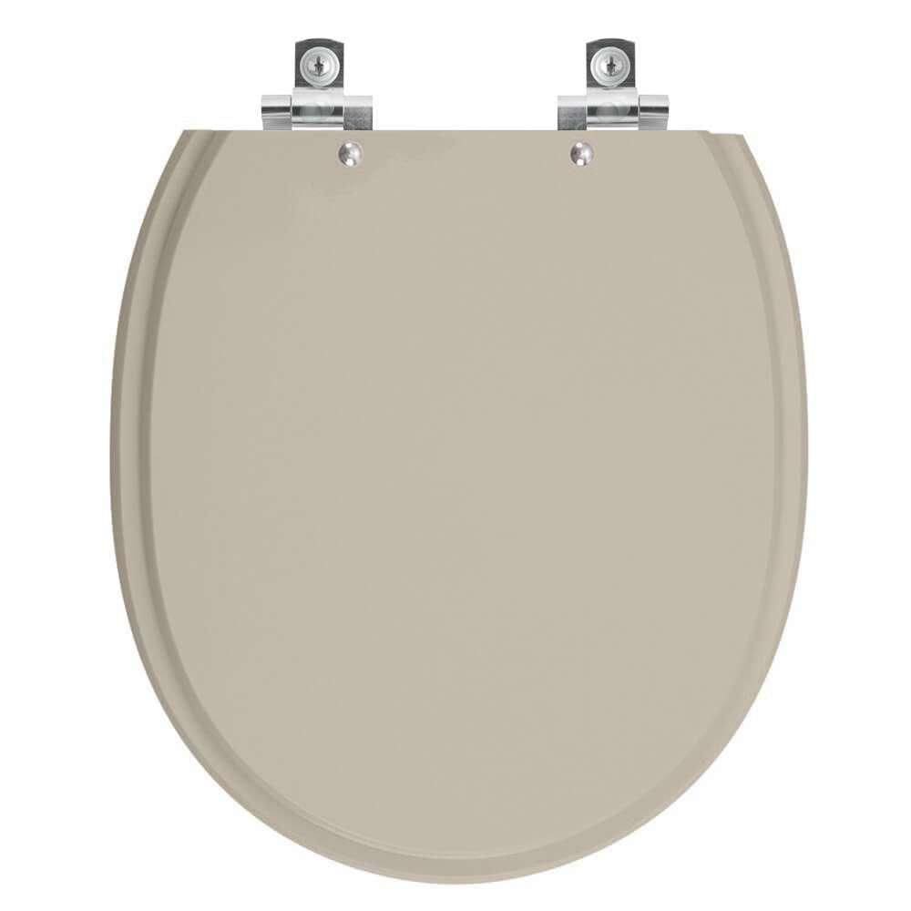 Assento Sanitário Soft Close Village Bege Saara Para Vaso Deca