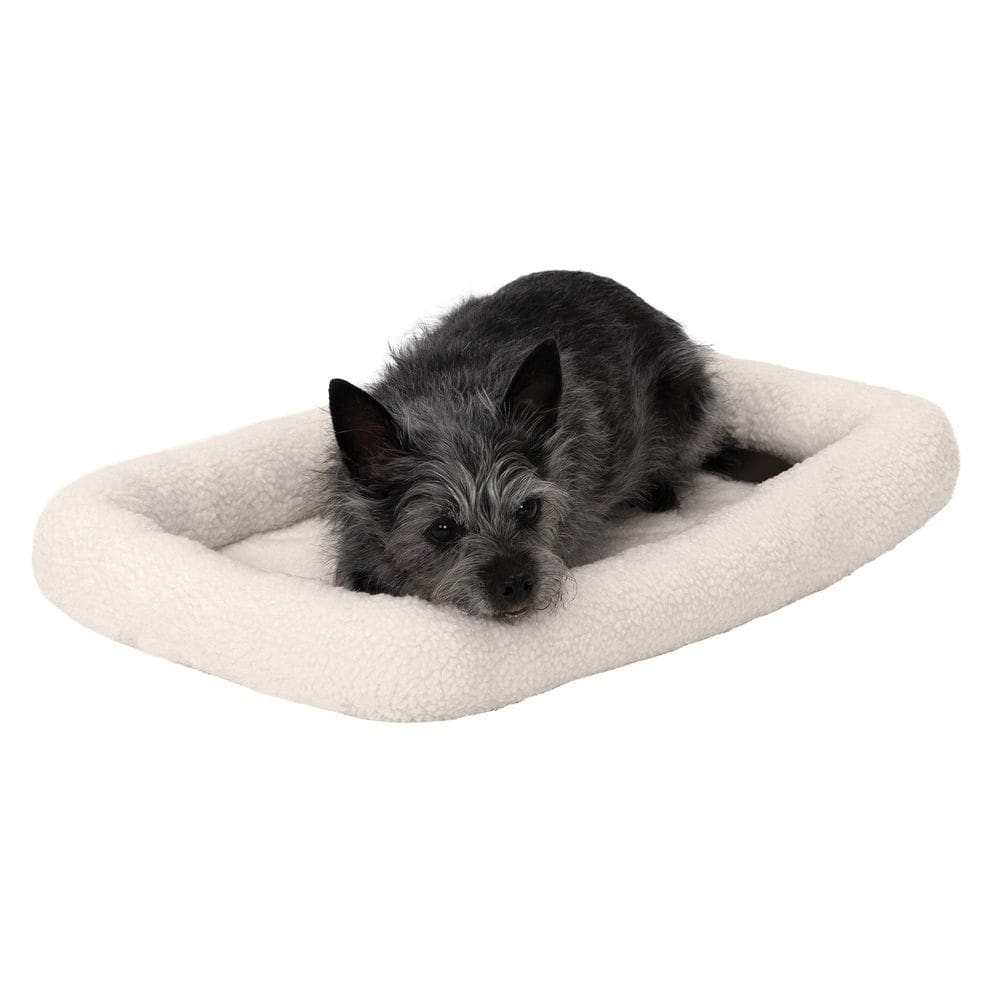 Cama para cães Furhaven Sherpa Fleece Bolster Crate Pad para cães XS