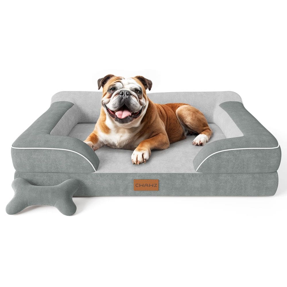 Cama para cães CWAWZ, gel de resfriamento ortopédico, espuma viscoelástica, 36 polegadas
