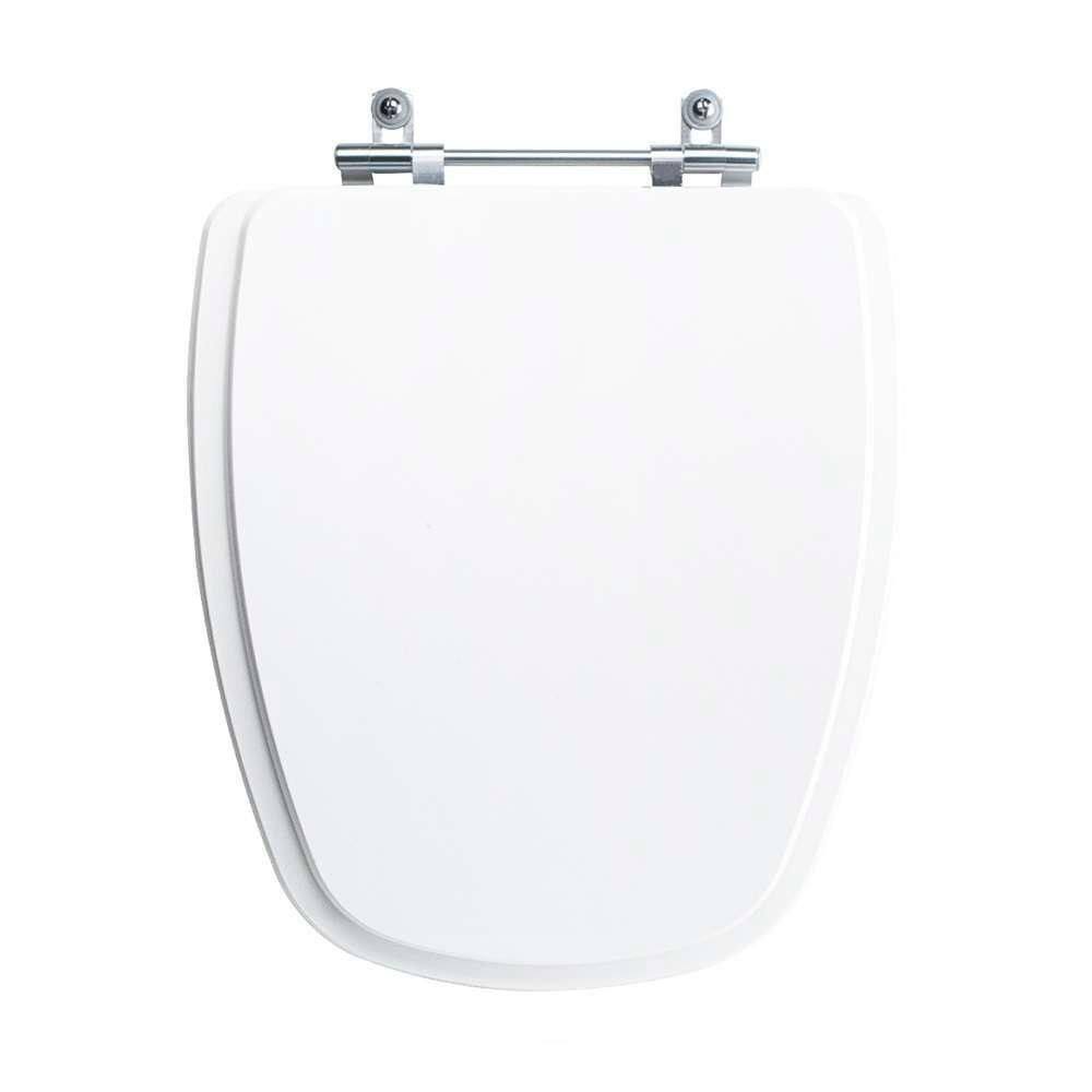 Assento Sanitário Tampa De Vaso Branco Mdf Laqueado Monte Carlo Para Bacia Deca