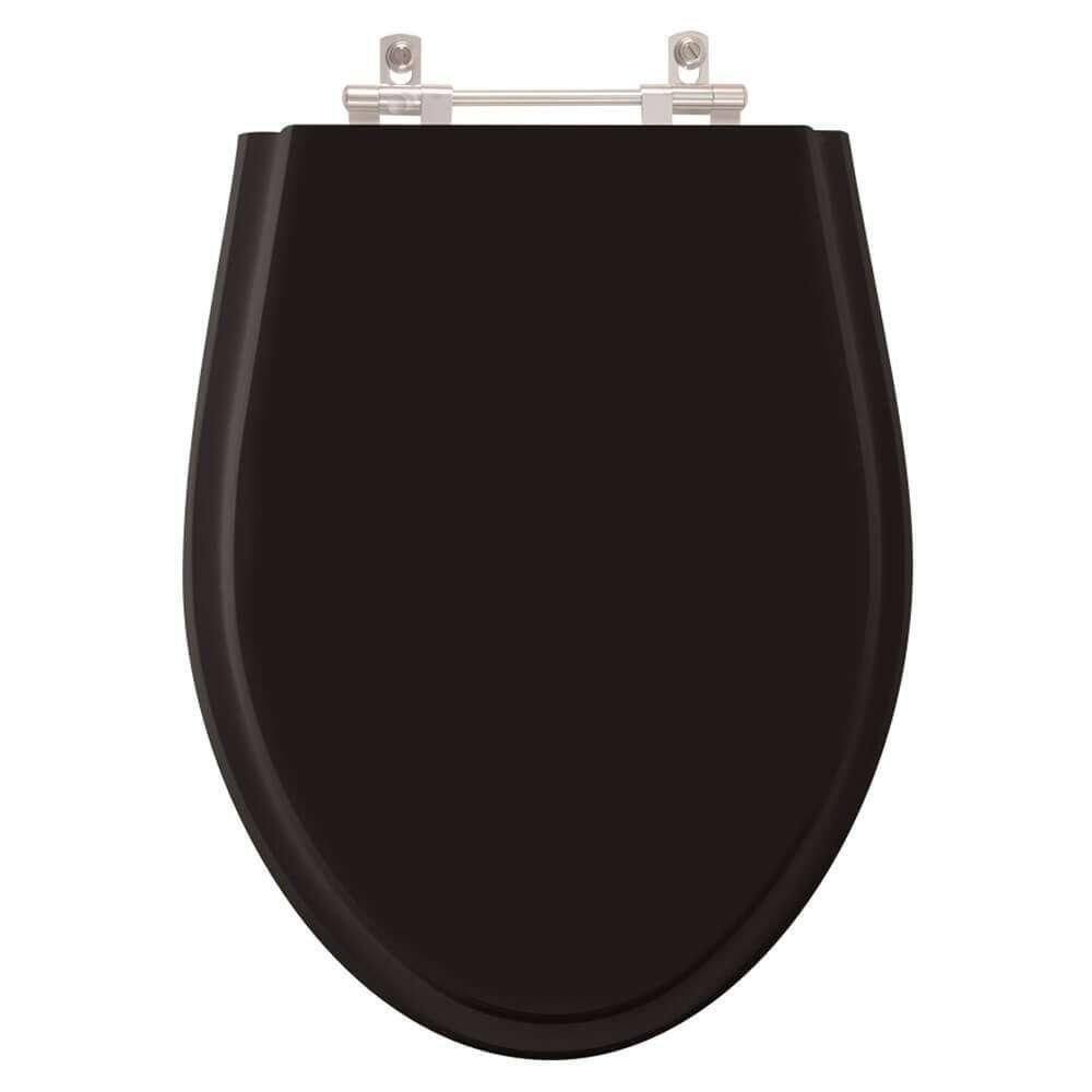 Assento Sanitário Absolute Preto Para Vaso Ideal Standard