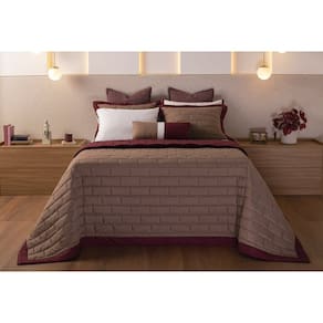 Kit Cobre Leito King Dupla Face Filetto 04 Peças Lavive - Capuccino/Cabernet