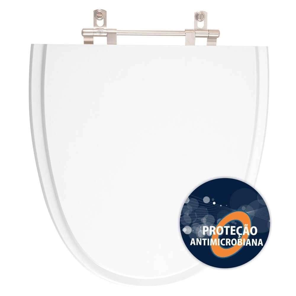 Assento Sanitário Poliester Antibacteriano Aloha Branco Para Vaso Celite