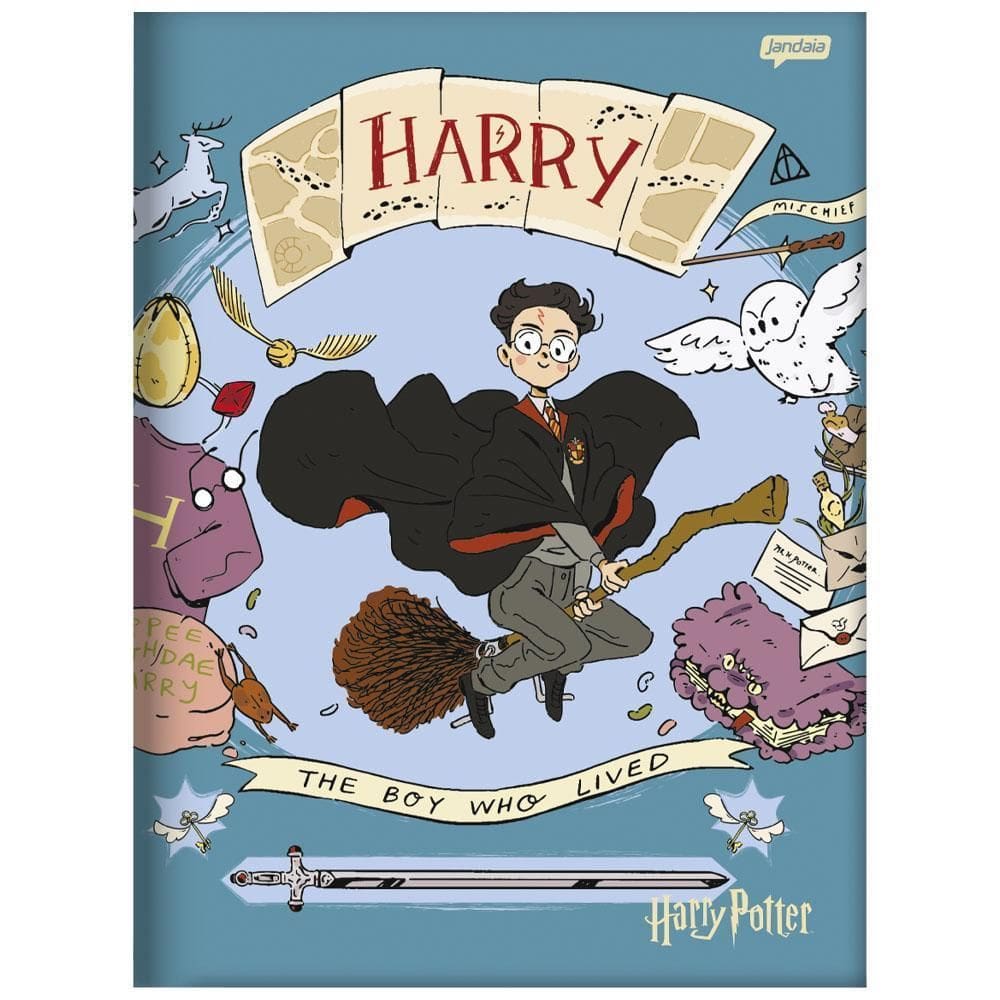 Caderno Brochurão 96Fls Harry Potter Harry Jandaia