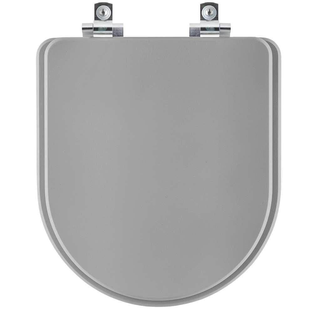 Assento Sanitário Soft Close San Remo Cinza Plus Para Vaso Hervy
