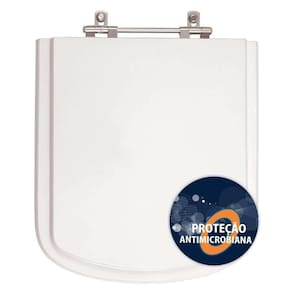 Assento Sanitario Poliester Antibacteriano Hall Branco Para Vaso Roca