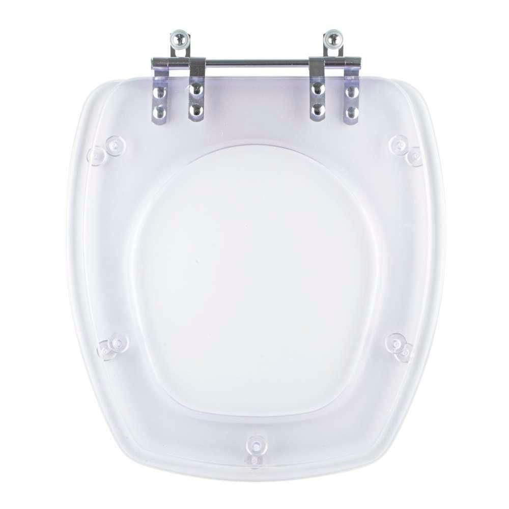 Assento Sanitario Poliester Acrilico Transparente Thema Para Vaso Incepa 6lpf