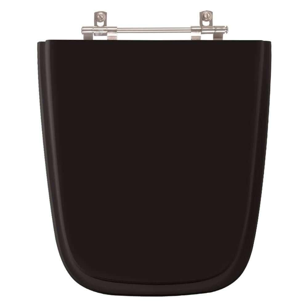Assento Sanitario Aero Preto Para Vaso Ideal Standard