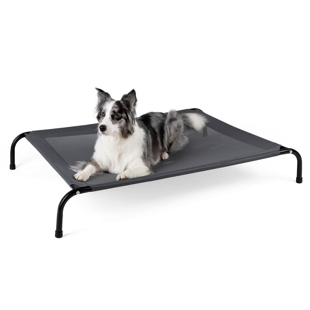Cama elevada para cães SIEMOUR XL Extra Large Grey 137 cm
