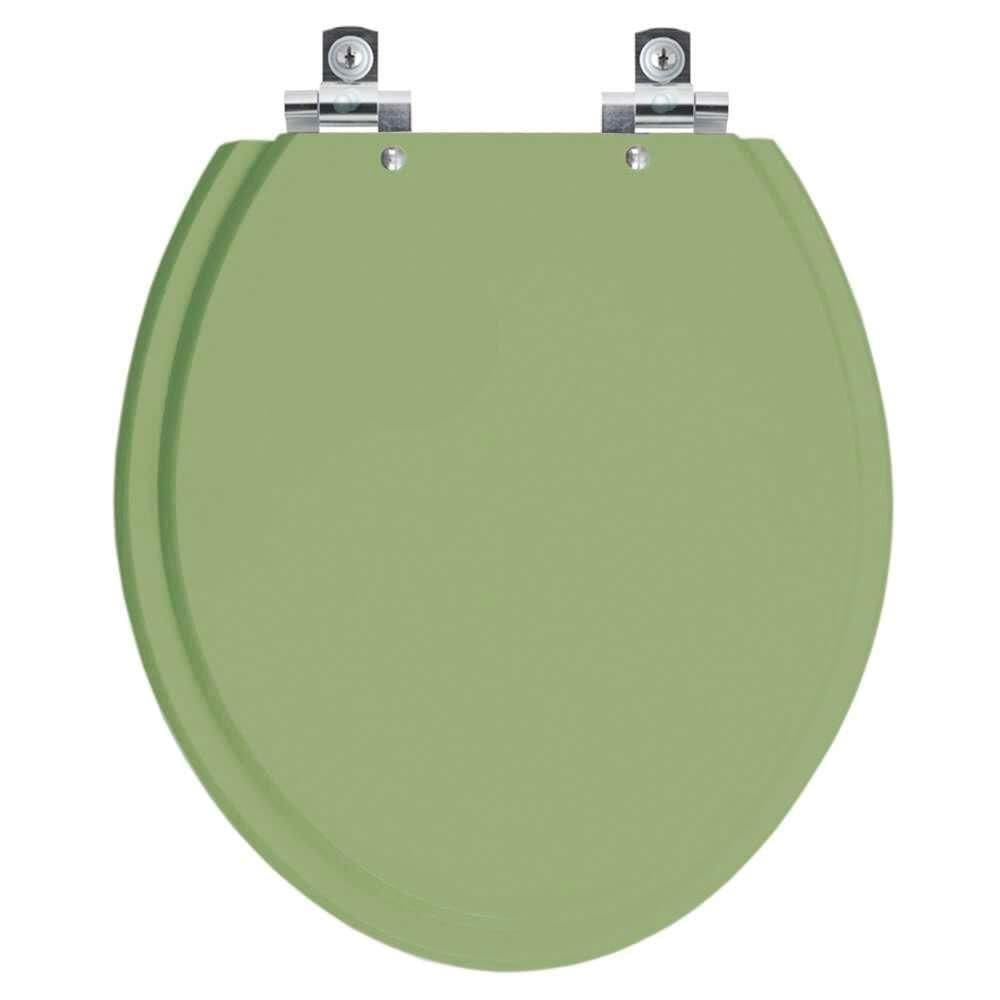 Assento Sanitário Soft Close Convencional Oval Verde Malva Para Vaso Deca