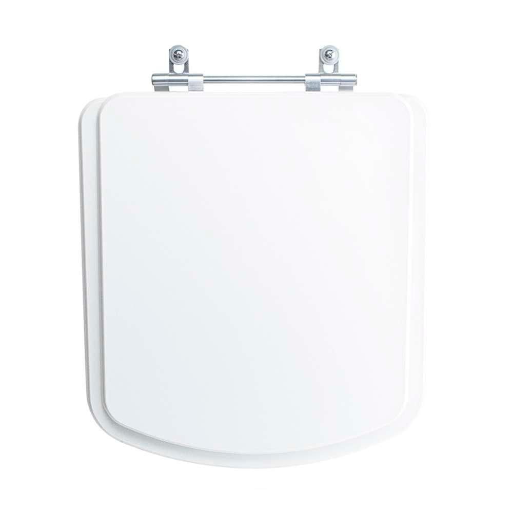 Assento Sanitário Tampa De Vaso Branco Resina Poliester Lirio Para Bacia Fiori