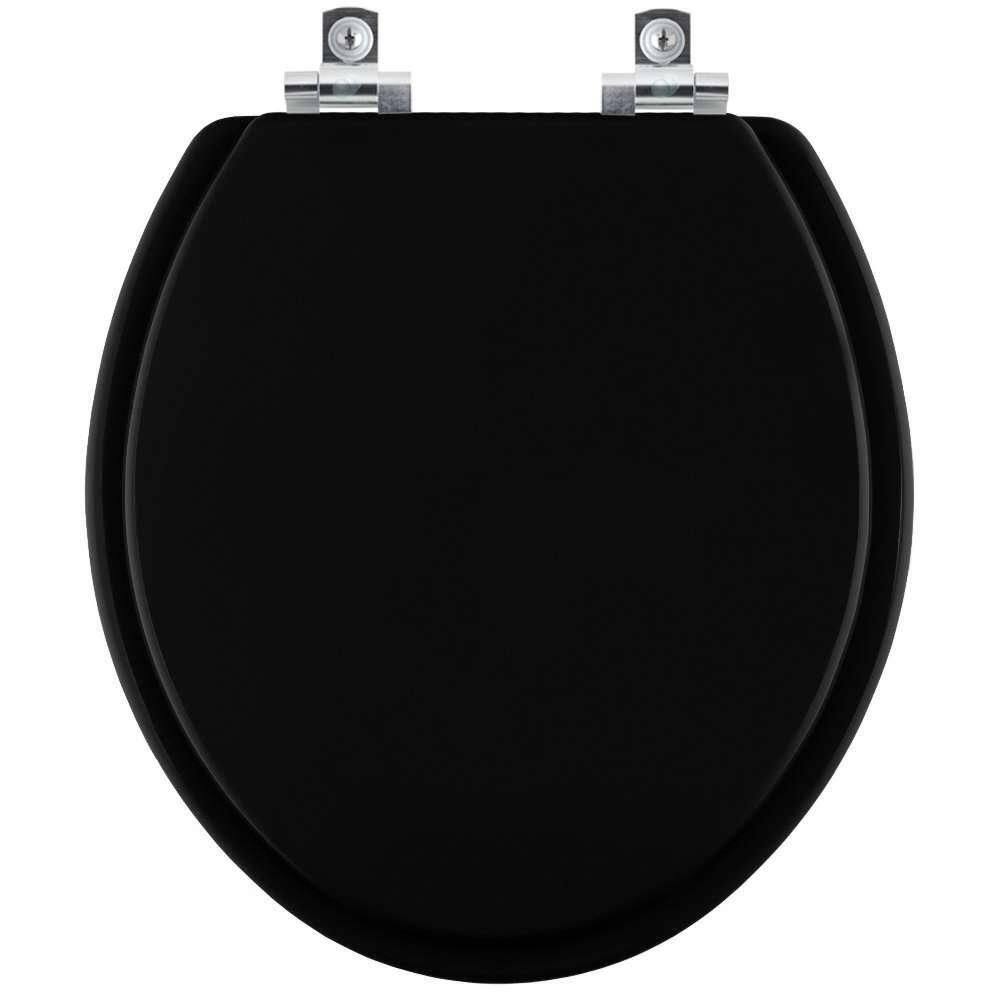 Assento Sanitário Soft Close Buzios Preto Para Vaso Hervy