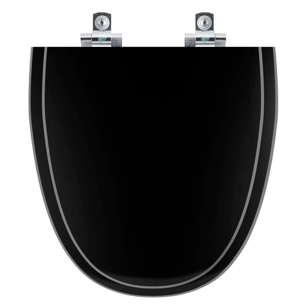 Assento Sanitário Soft Close Up Preto Para Vaso Celite