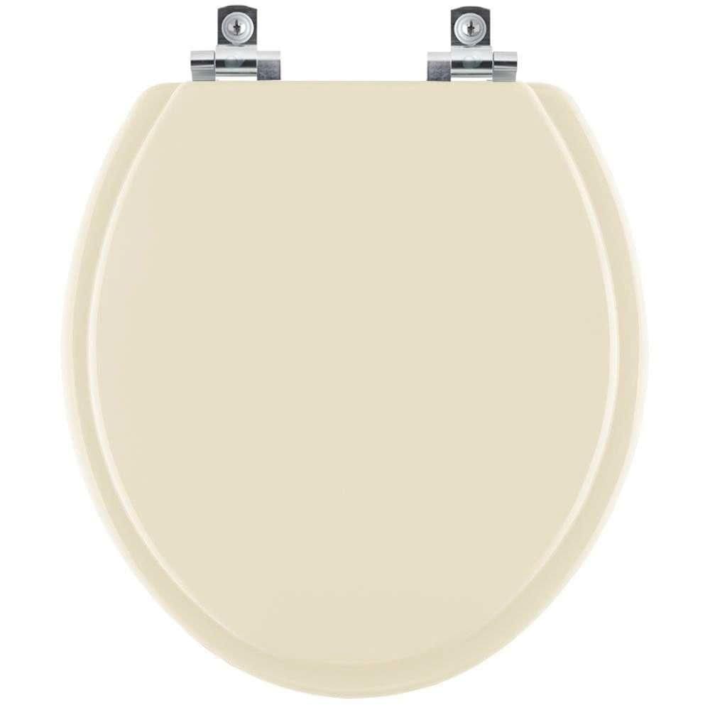 Assento Sanitário Com Fechamento Lento Convencional Oval Creme Para Vaso Deca