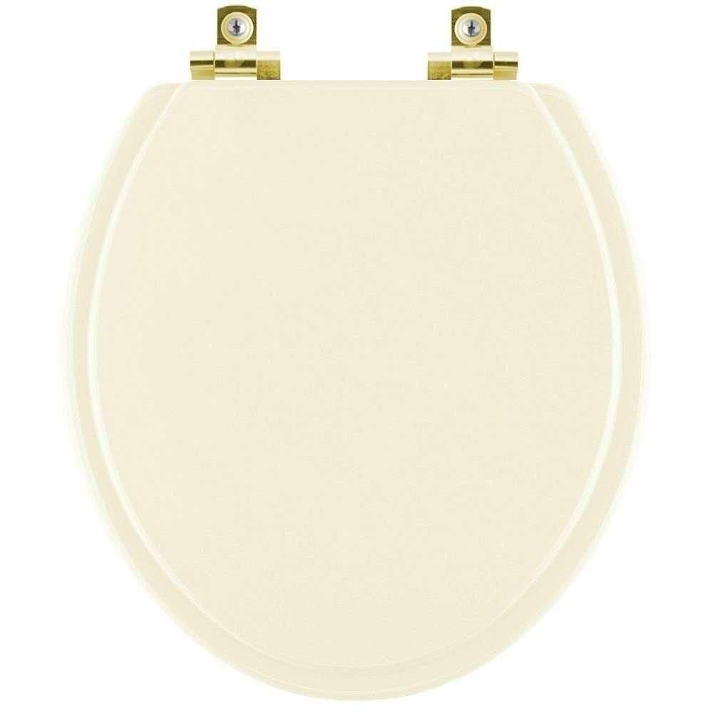 Assento Sanitário Soft Close Diamantina Palha Para Vaso Icasa Com Ferragem Dourada