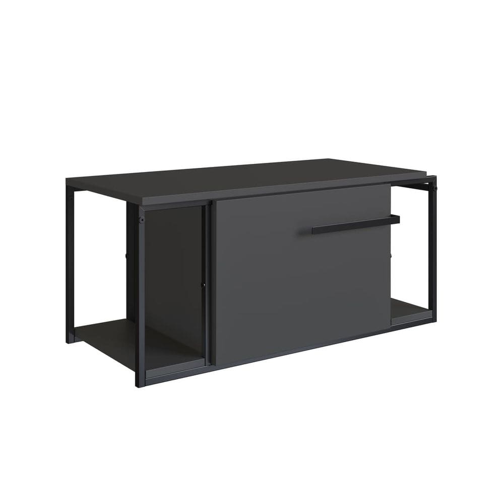 Balcão Gabinete Suspenso para Banheiro 80cm P1019 Grafite