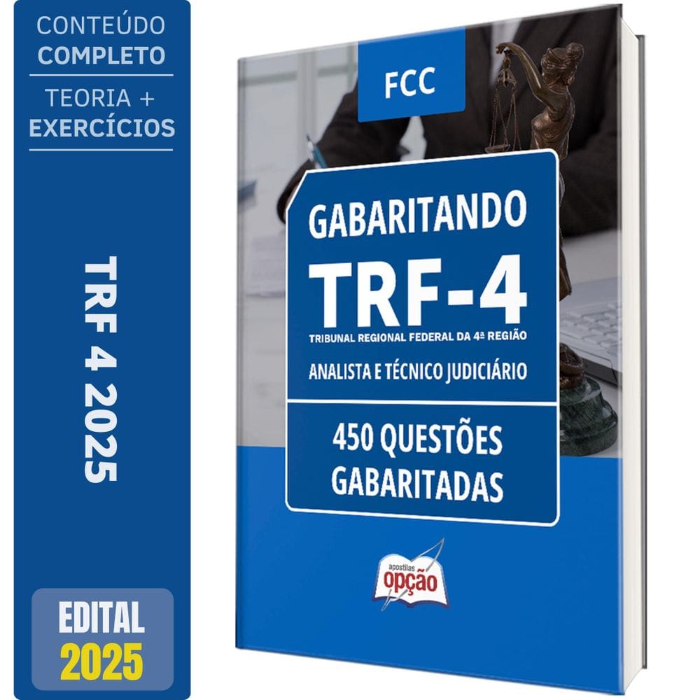 Caderno Trf 4 2025 Analista E Técnico Judiciário Questões