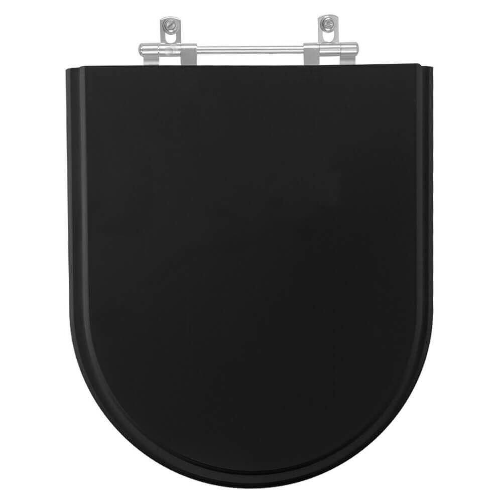 Assento Sanitário Laqueado Carrara Preto (ebano) Para Vaso Deca