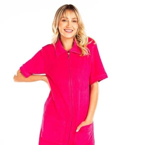Roupão Em Atoalhado Vairelli Super Confortável Brigite Magenta Tamanho G2