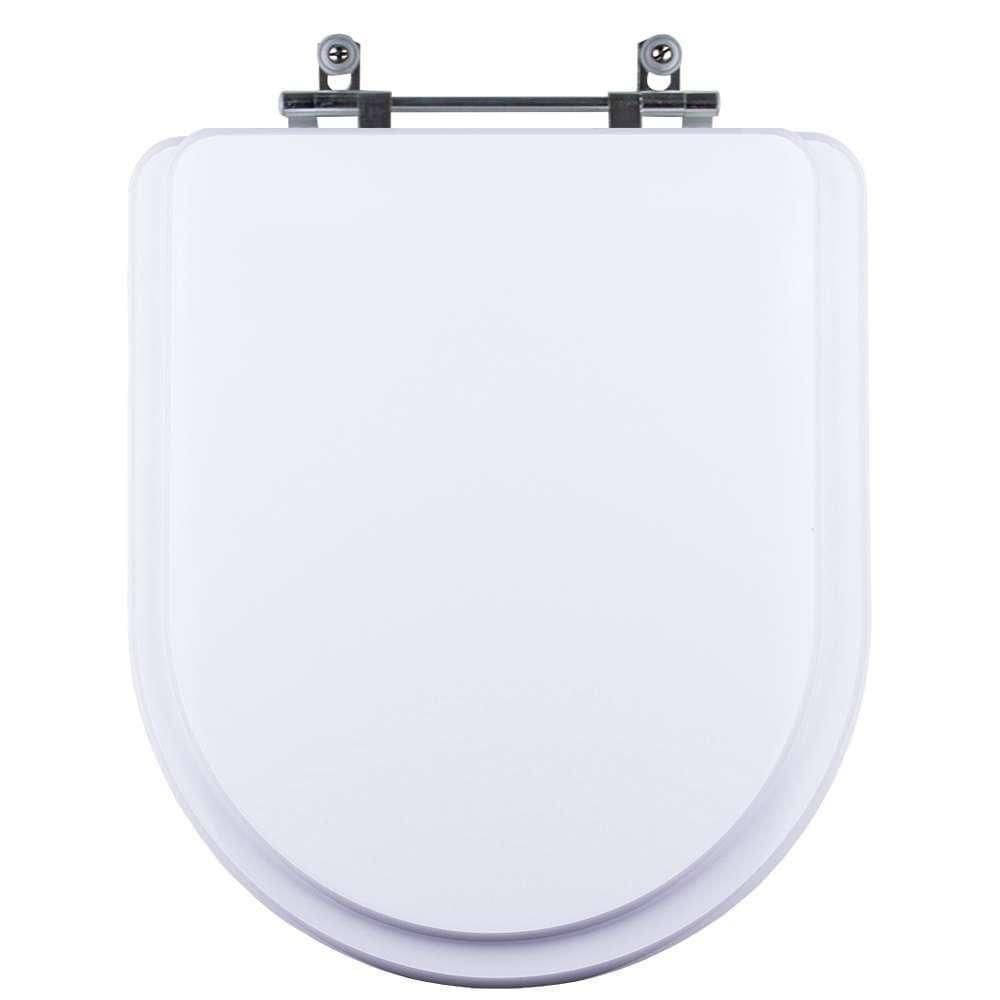 Tampa Vaso Sanitário Madeira Laqueada Carrara Branco Para Bacia Deca