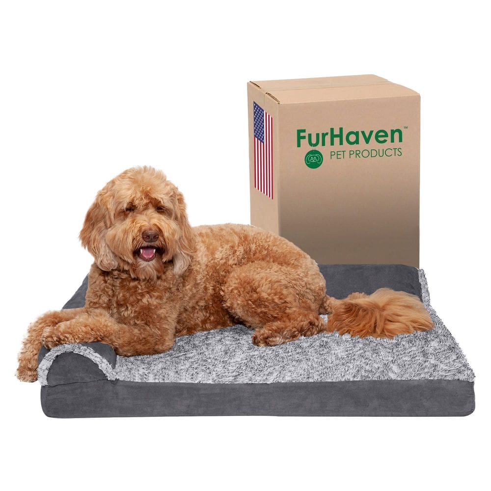 Cama para cães Furhaven ortopédica com almofadas removíveis e lavável