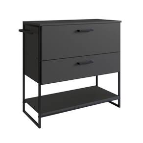 Gabinete para Banheiro com 1 Gaveta 80cm P1028 Grafite