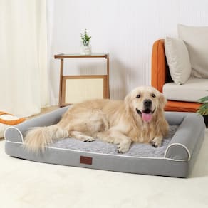 Cama de cachorro TJSOULER ortopédica impermeável para cães grandes