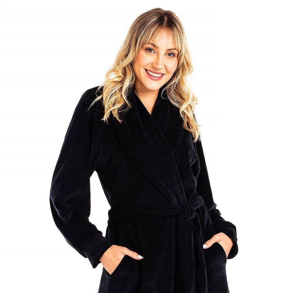 Roupão Longo Vairelli Lady Preto Tamanho G