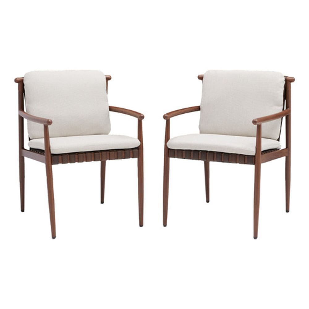 Conjunto Jardim Varanda Madeira Almodada 2 Poltronas - Delta