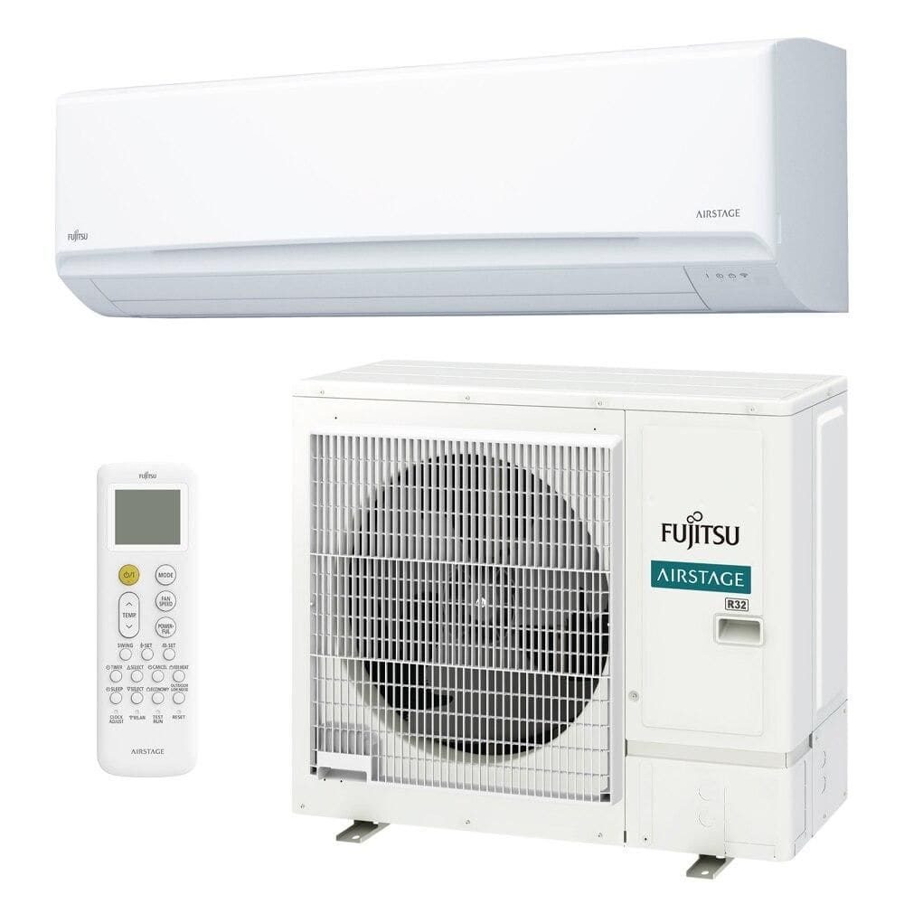 Ar-Condicionado Split Inverter 27000 BTUs Fujitsu Airstage Premium High Wall Quente e Frio ASBH27KMTA/AOBH27KMTA 220V