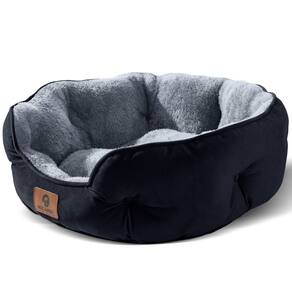 Cama para animais de estimação Asvin Small para cães pequenos e gatos domésticos preta