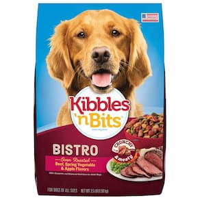Comida para cães Kibbles `n Bits Bistro Bistro, carne assada no forno 1,6 kg x4