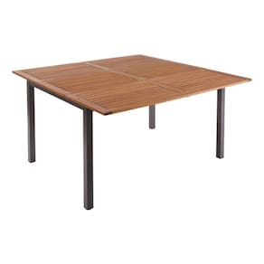Mesa De Jardim Extensivel Aluminio Madeira 75x147x102-162cm