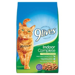 Bolsa Cat Food 9Lives Indoor completa de 5,4 kg