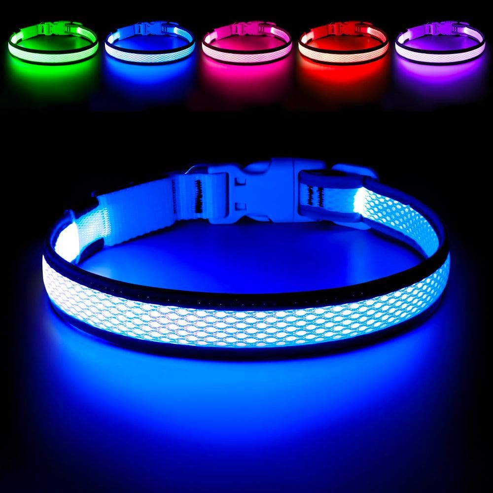 Coleira LED para cães Flashseen USB recarregável para cães