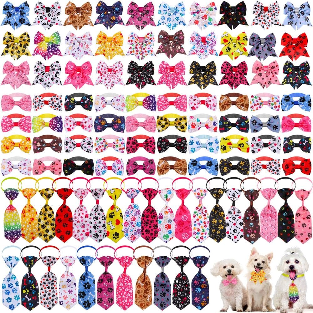 Conjunto de coleira de gravata borboleta para cães Reginary, 100 peças para pequenas e médias